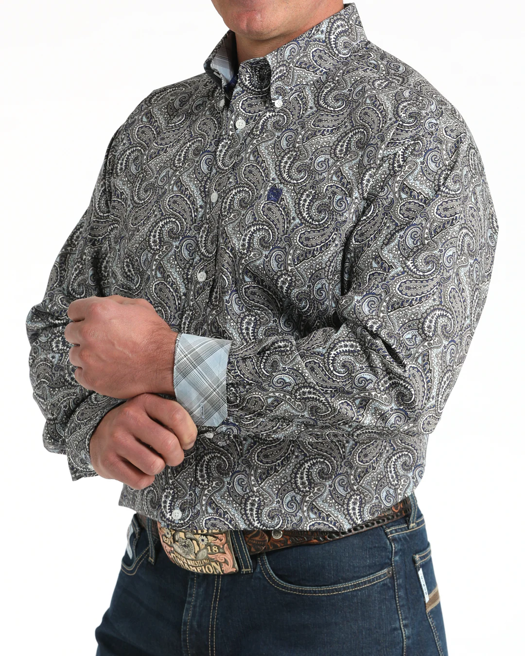 Men's Classic Fit Button-Down Western Shirt - Image 2