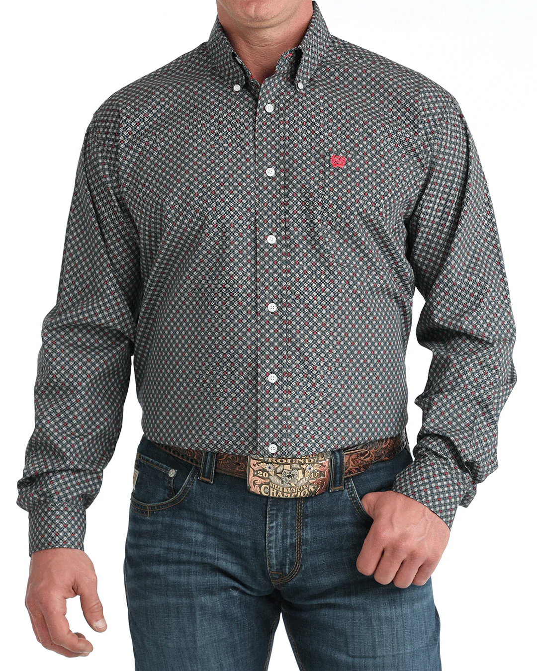 Men's Classic Fit Button-Down Western Shirt
