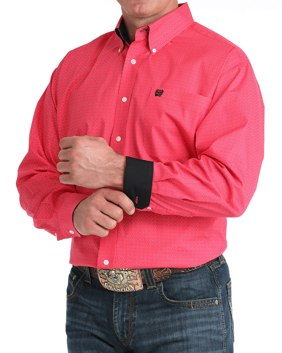 Men's Stretch Classic Fit Button-Down Western Shirt - Image 2
