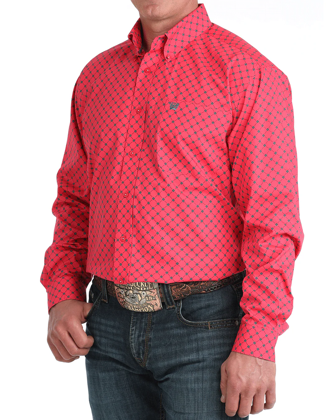 Men's Classic Fit Button-Down Western Shirt - Image 2