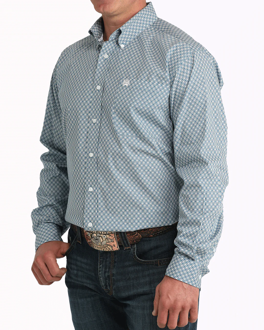 Men's Classic Fit Button-Down Western Shirt - Image 2