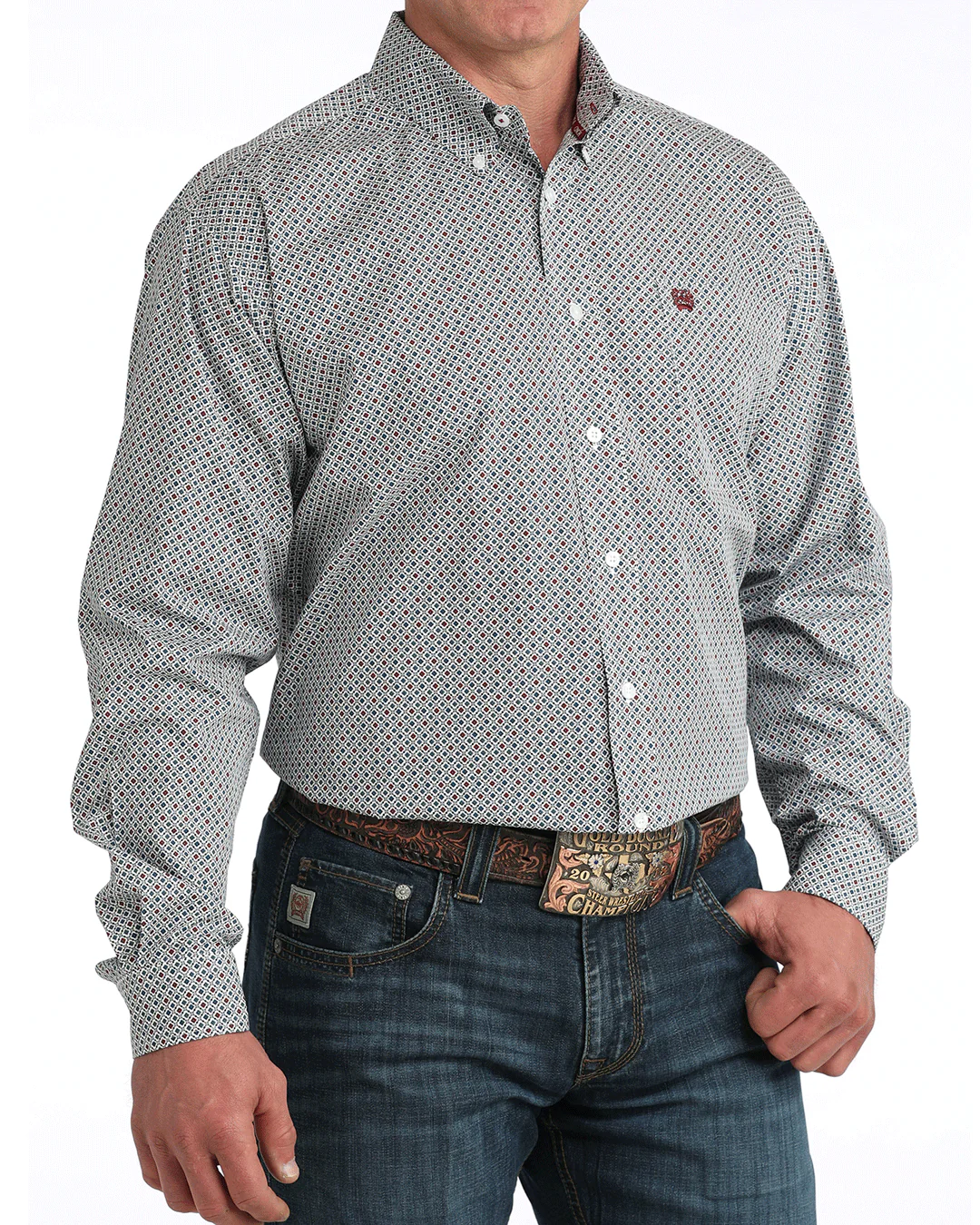 Men's Classic Fit Button-Down Western Shirt - Image 2