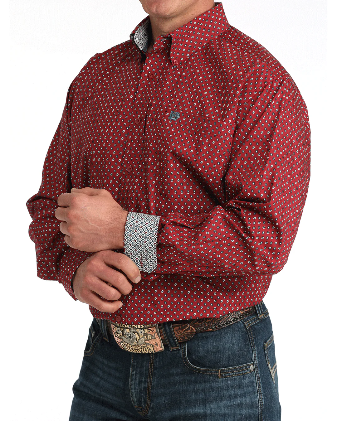 Men's Classic Fit Button-Down Western Shirt - Image 2