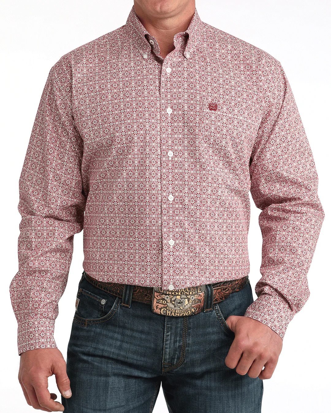 Men's Classic Fit Button-Down Western Shirt