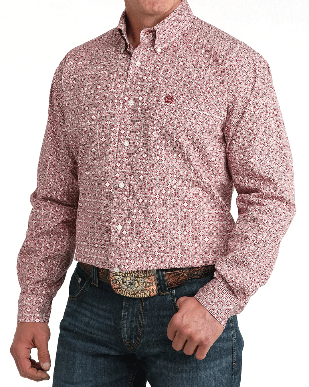Men's Classic Fit Button-Down Western Shirt - Image 2