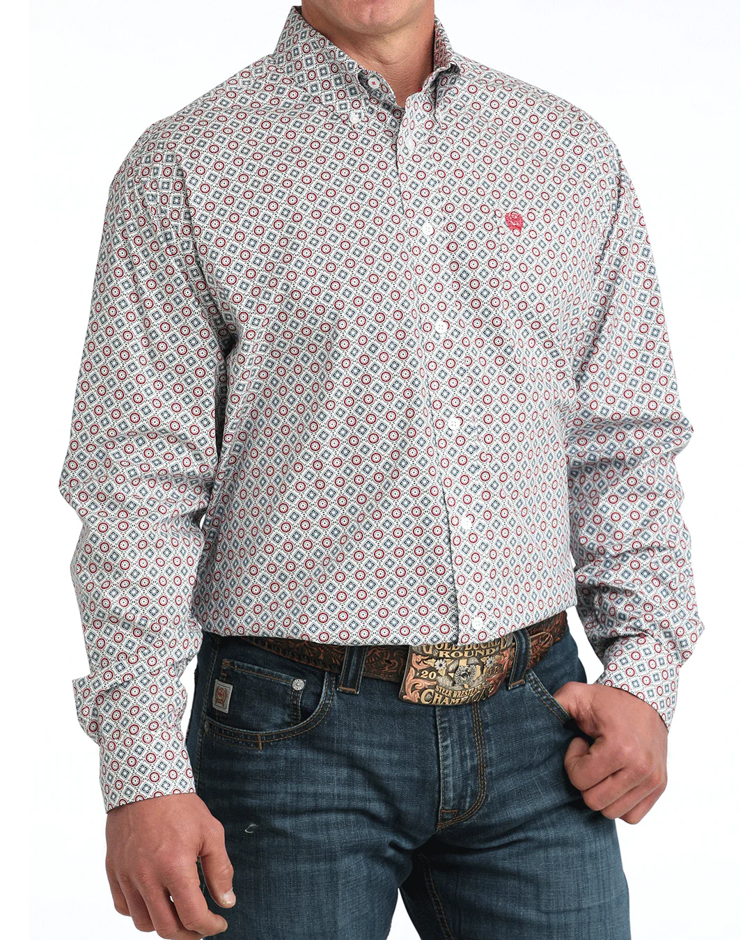 Men's Stretch Classic Fit Button-Down Western Shirt - Image 2