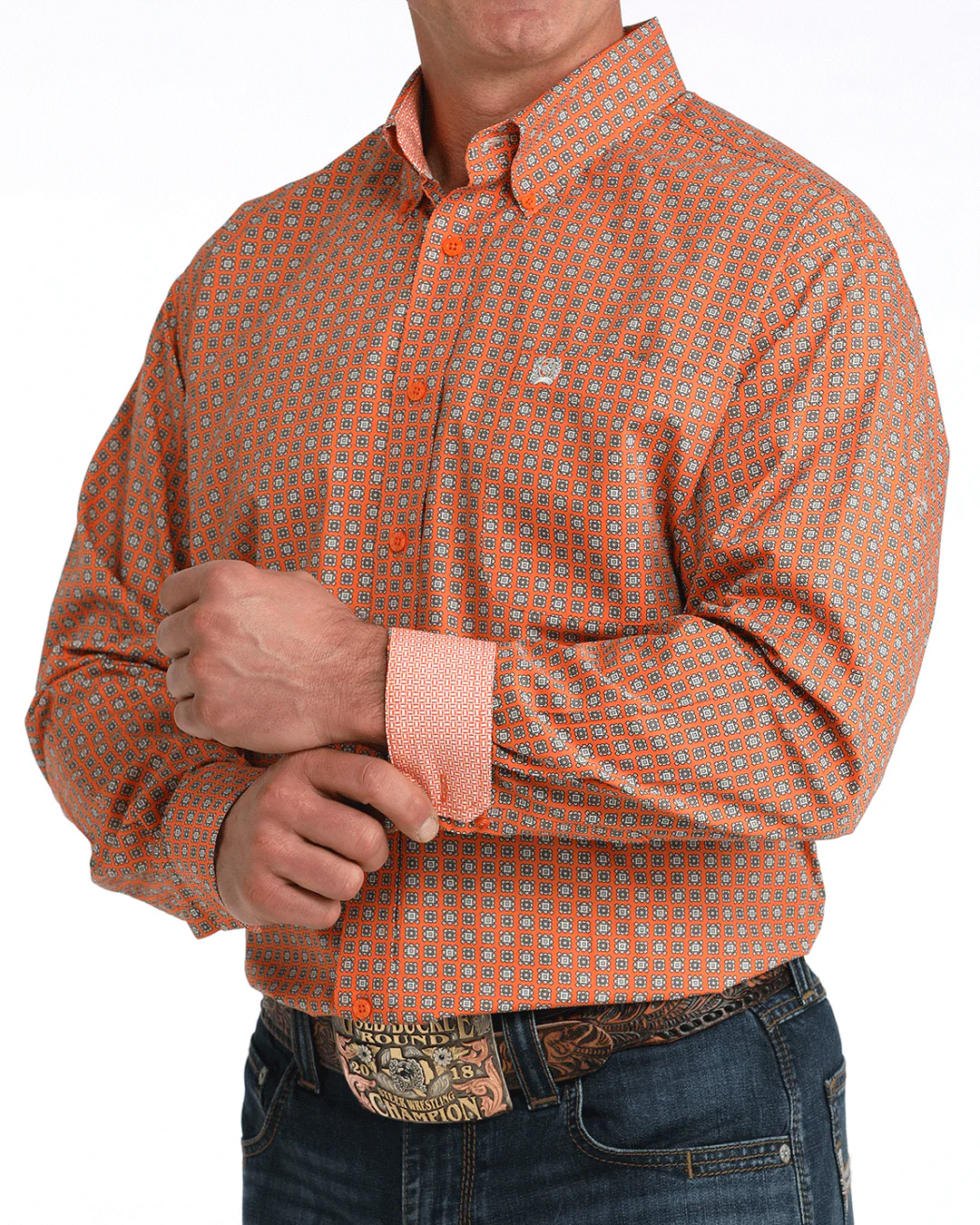 Men's Classic Fit Button-Down Western Shirt - Image 2