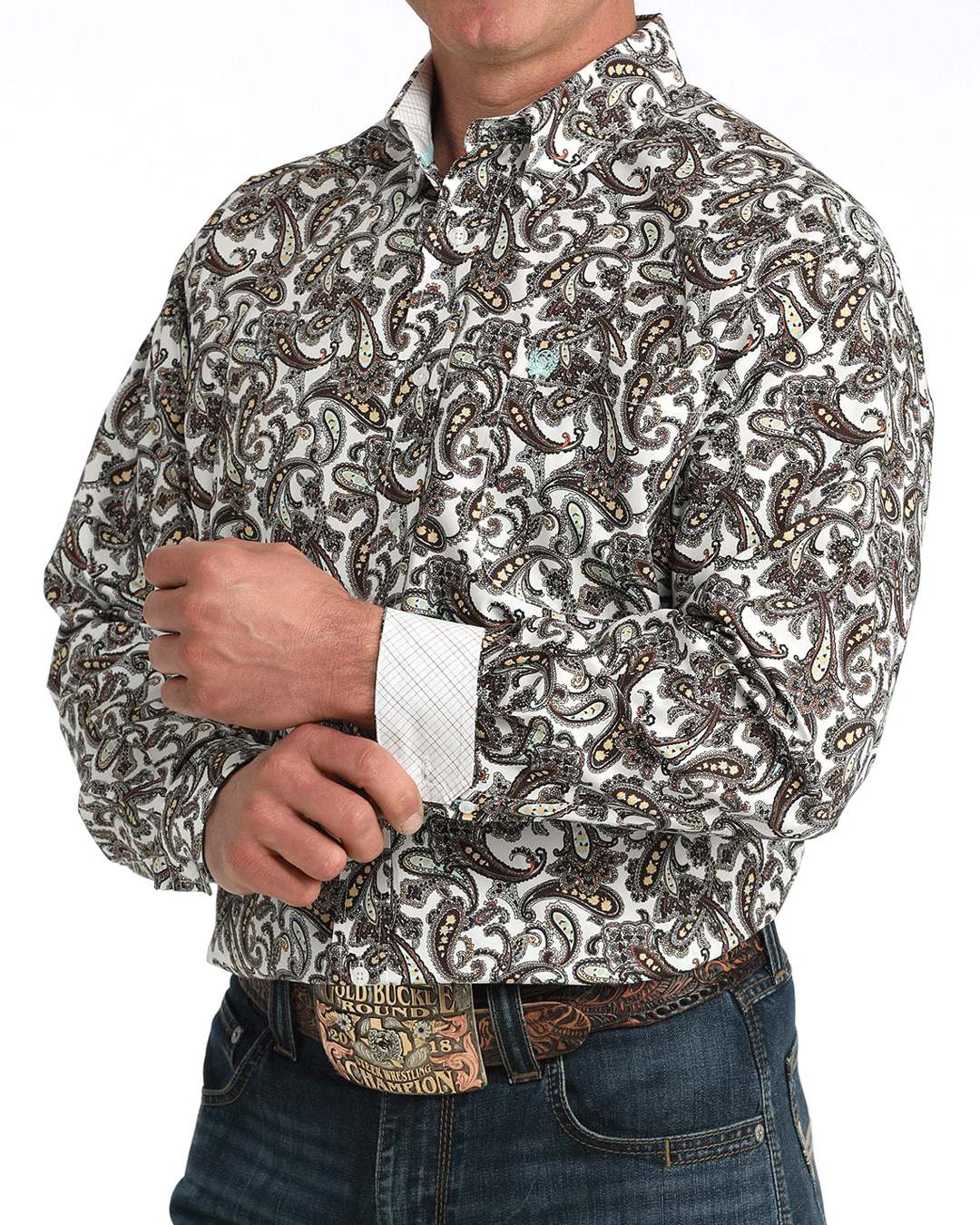 Men's Classic Fit Button-Down Western Shirt - Image 2