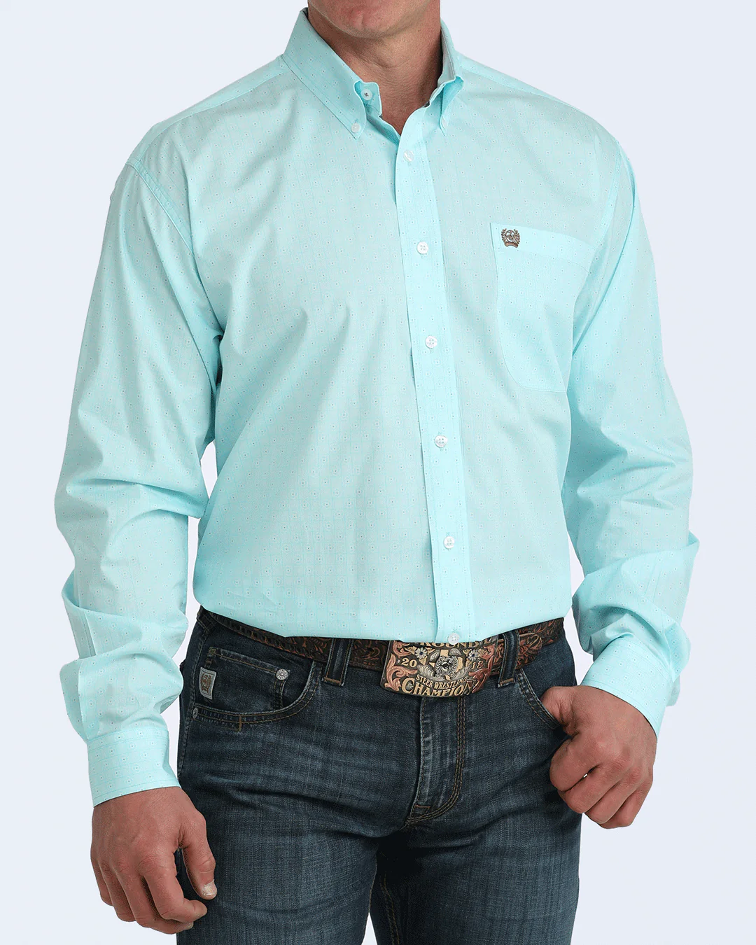 Men's Classic Fit Button-Down Western Shirt - Image 2