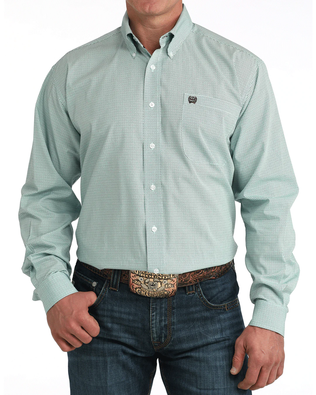 Men's Classic Fit Button-Down Western Shirt