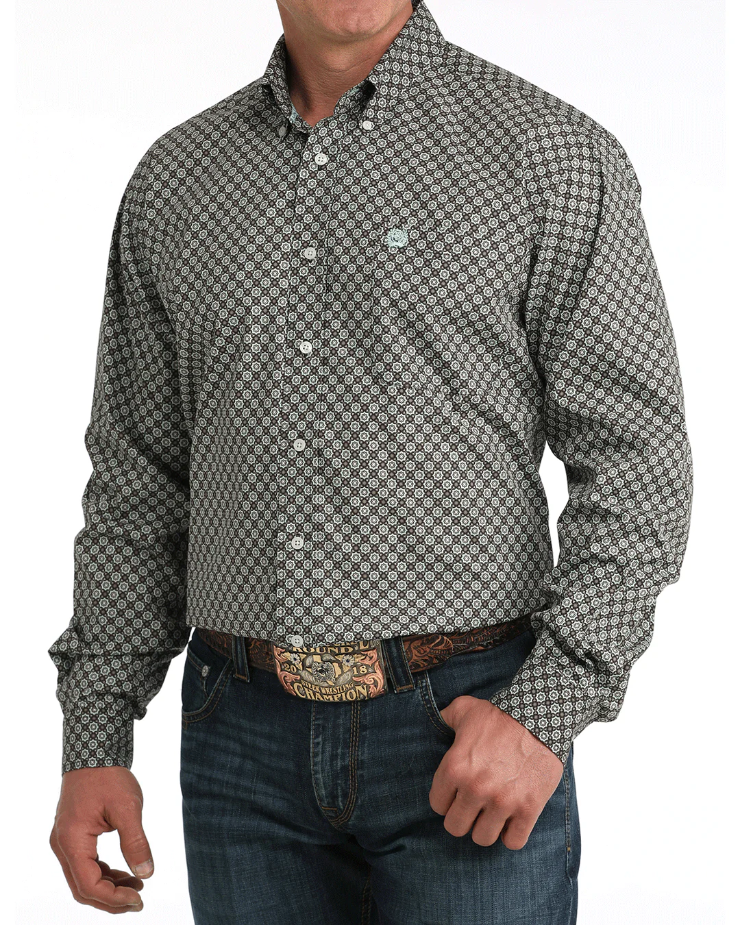 Men's Classic Fit Button-Down Western Shirt - Image 2