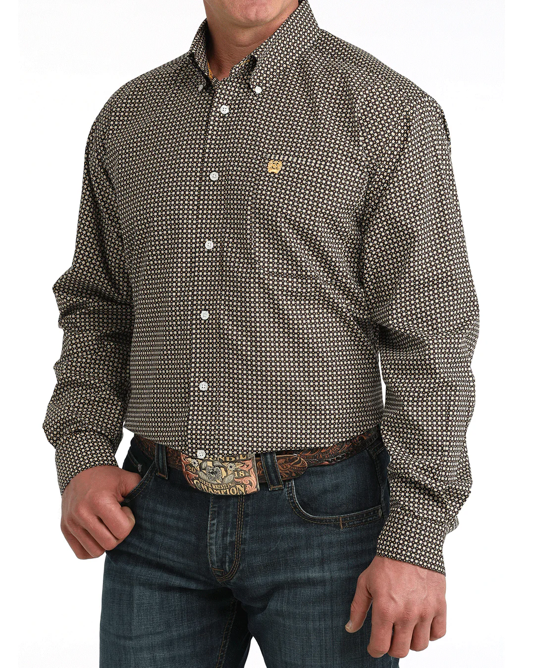 Men's Classic Fit Button-Down Western Shirt - Image 2