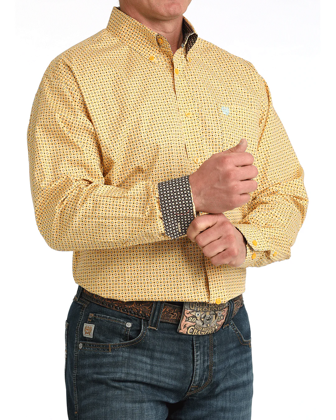 Men's Stretch Classic Fit Button-Down Western Shirt - Image 2