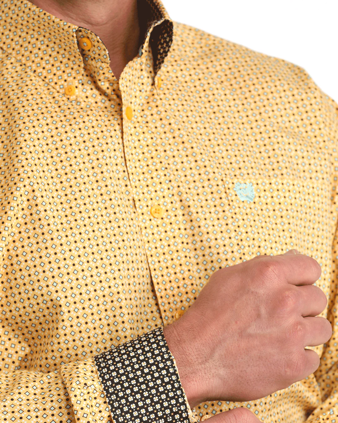 Men's Stretch Classic Fit Button-Down Western Shirt - Image 3