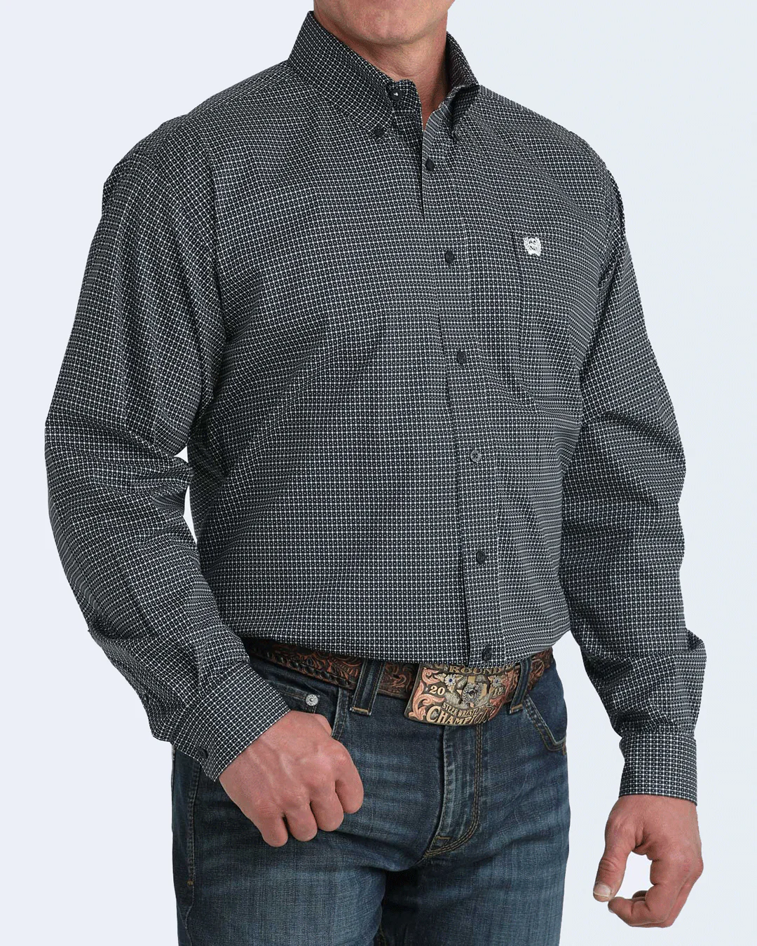 Men's Stretch Classic Fit Button-Down Western Shirt - Image 2