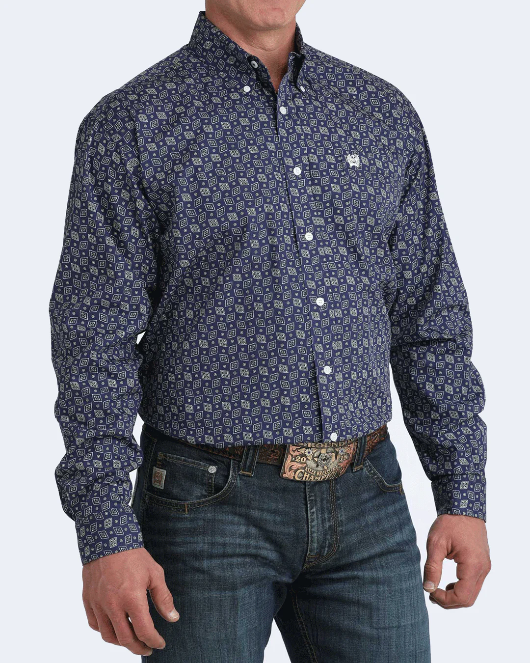 Men's Classic Fit Button-Down Western Shirt - Image 2