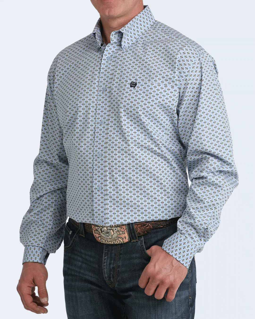 Men's Classic Fit Button-Down Western Shirt - Image 2