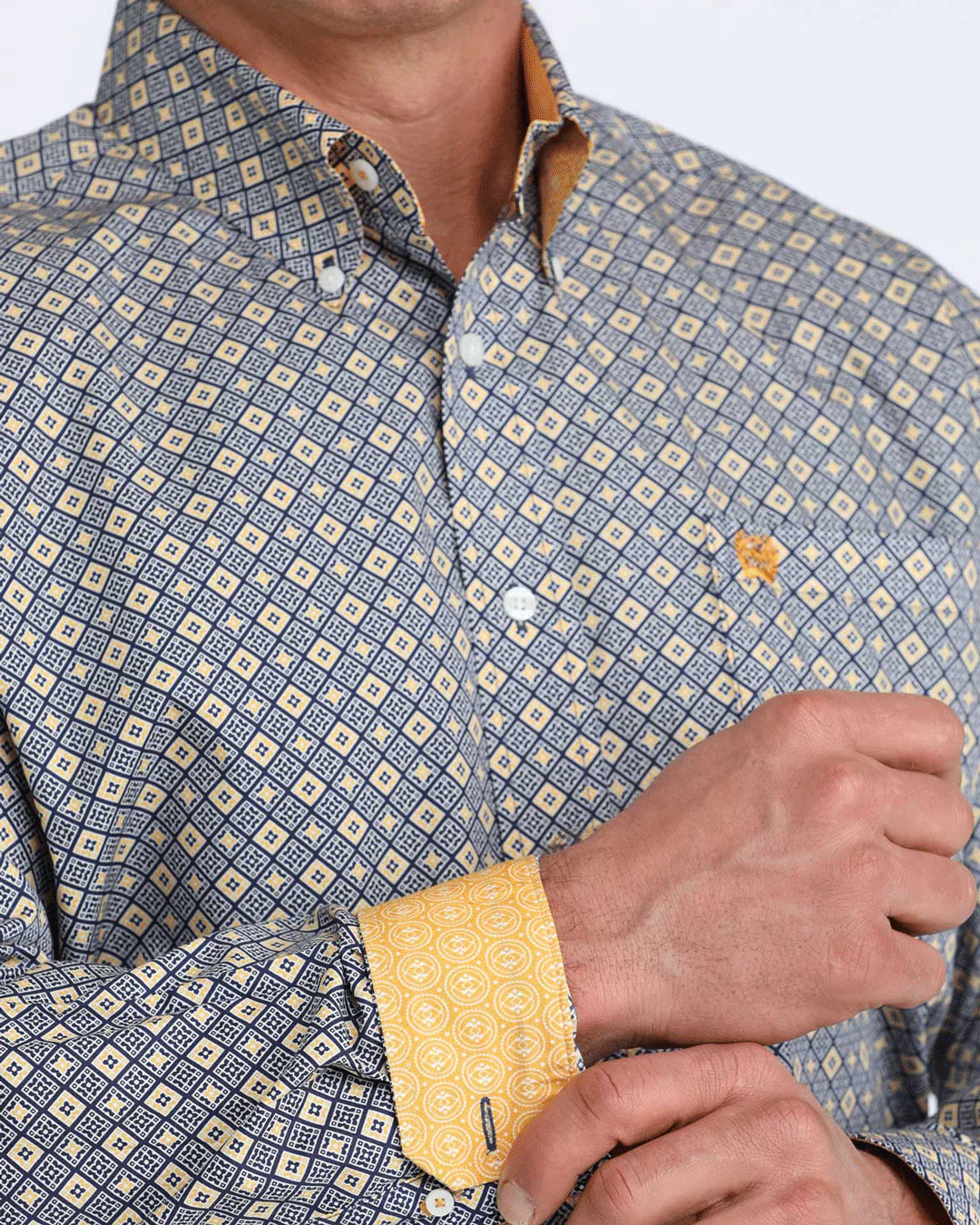 Men's Classic Fit Button-Down Western Shirt - Image 3