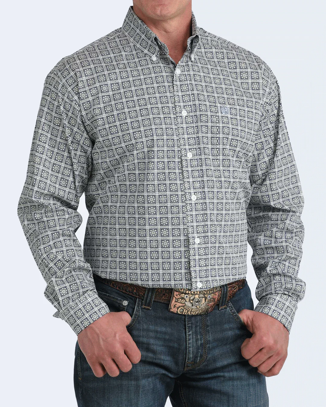 Men's Classic Fit Button-Down Western Shirt