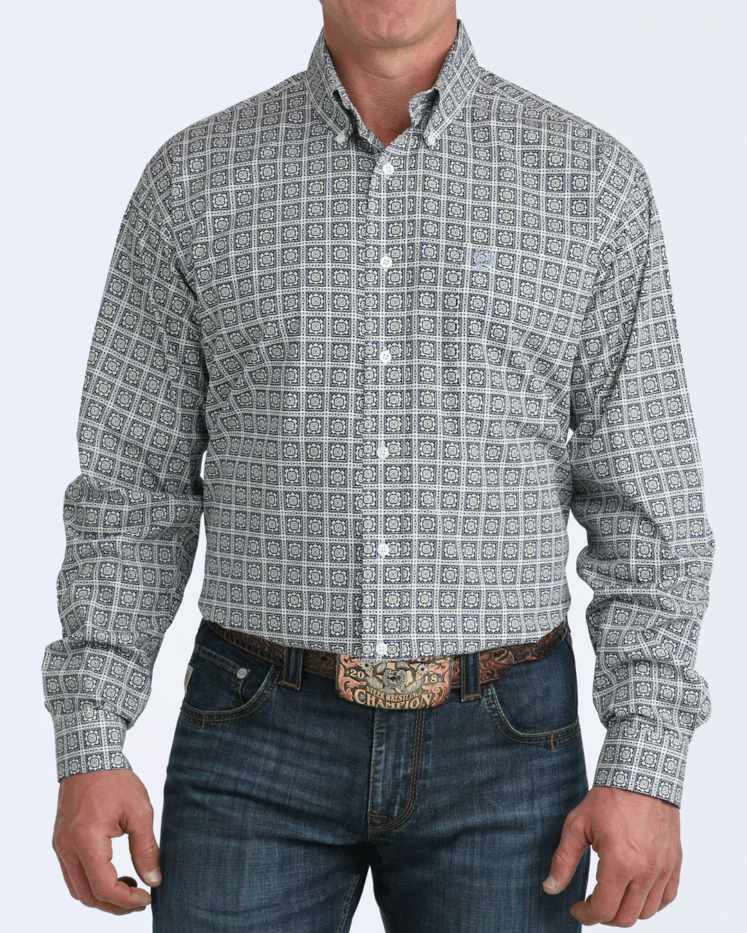 Men's Classic Fit Button-Down Western Shirt - Image 2