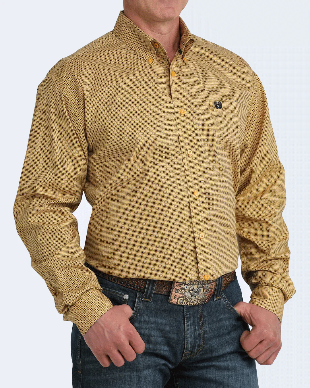 Men's Stretch Classic Fit Button-Down Western Shirt - Image 2
