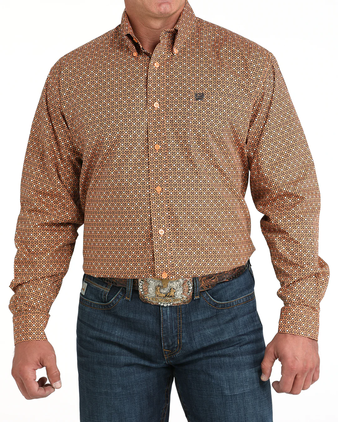 Men's Classic Fit Button-Down Western Shirt