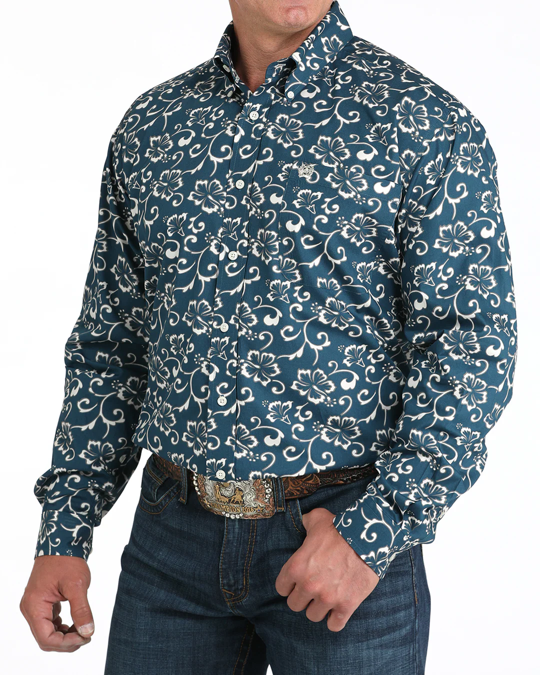 Men's Classic Fit Button-Down Western Shirt - Image 2