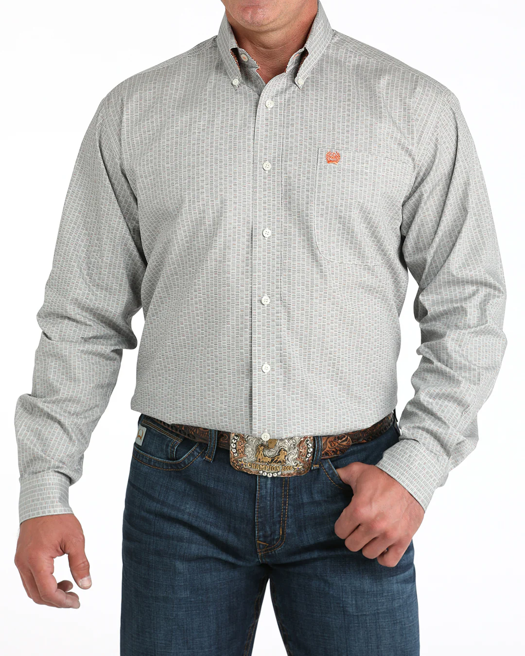 Men's Classic Fit Button-Down Western Shirt