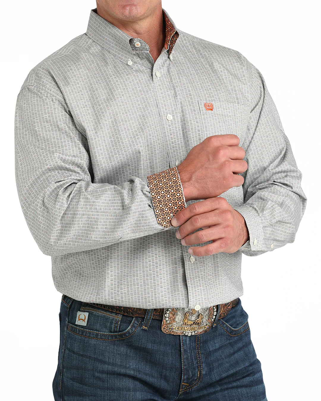 Men's Classic Fit Button-Down Western Shirt - Image 2