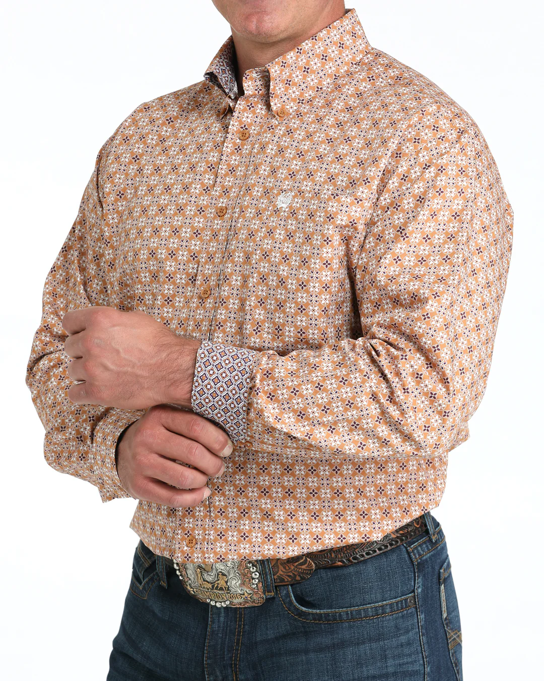 Men's Classic Fit Button-Down Western Shirt - Image 2