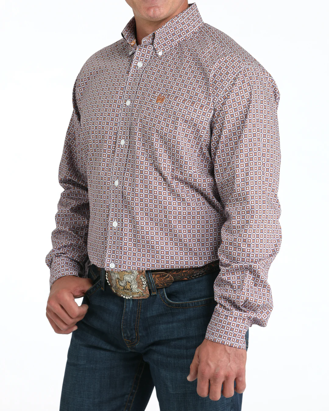 Men's Classic Fit Button-Down Western Shirt - Image 2