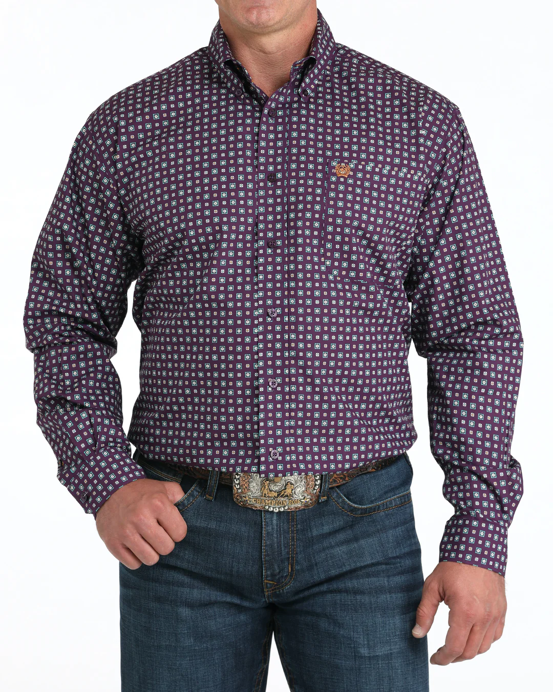 Men’s Classic Fit Button-Down Western Shirt