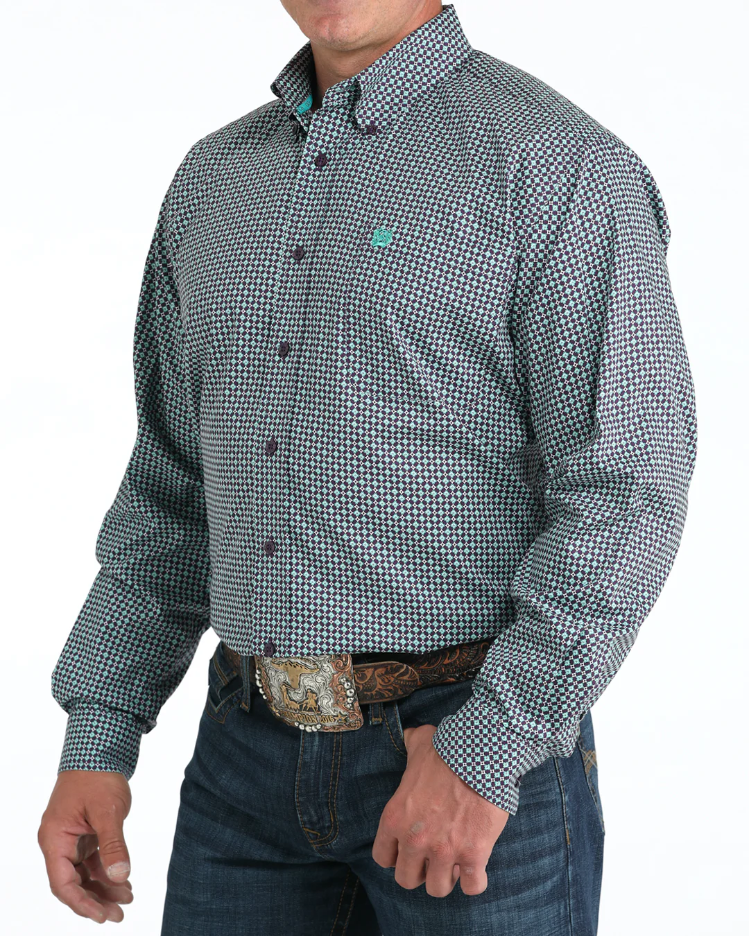 Men's Stretch Classic Fit Button-Down Western Shirt - Image 2