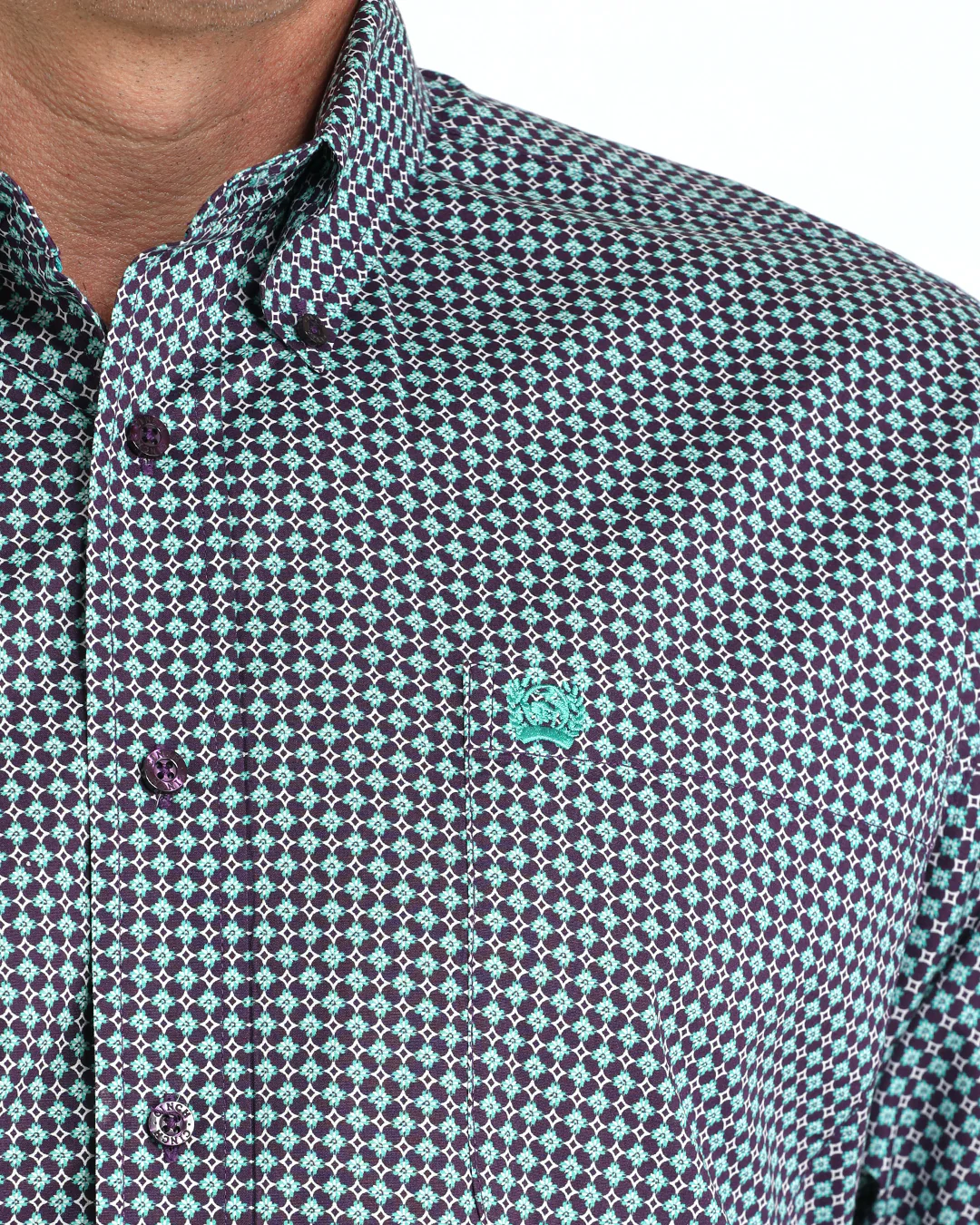 Men's Stretch Classic Fit Button-Down Western Shirt - Image 3