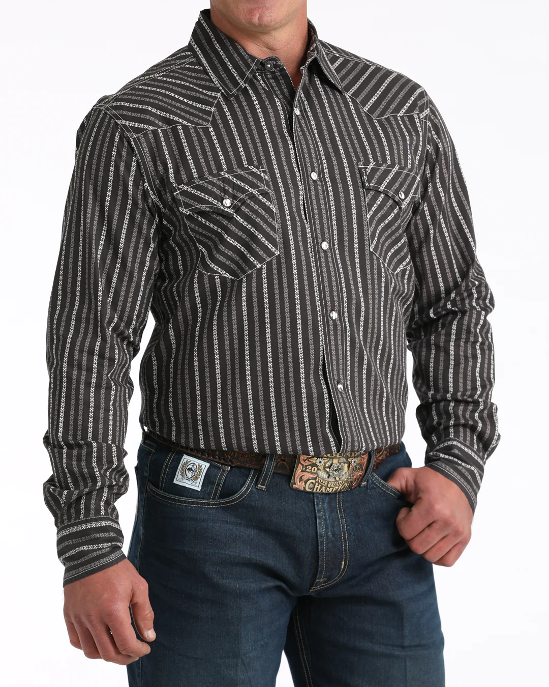 Men’s Modern Fit Snap Front Western Shirt - Image 2