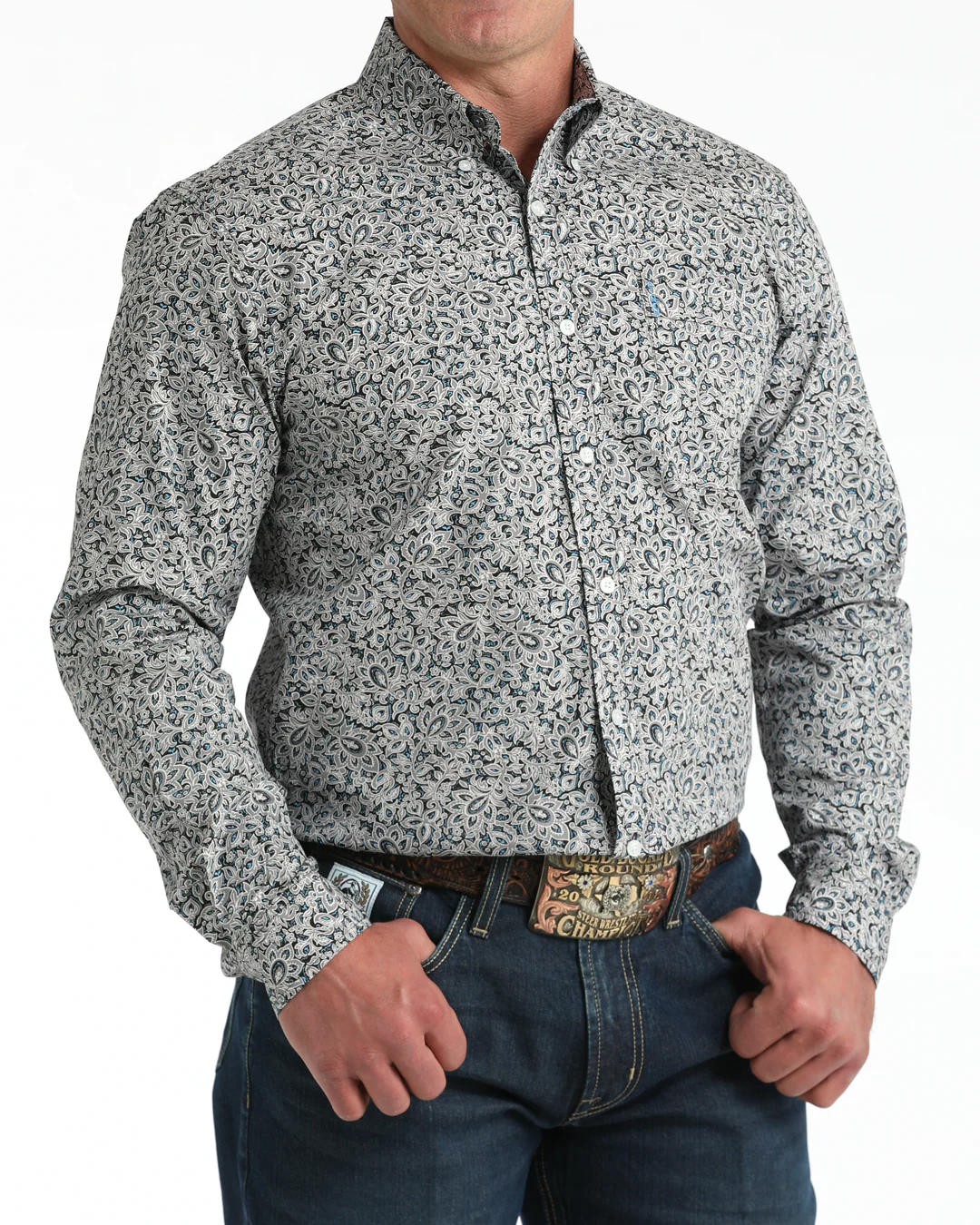 Men’s Modern Fit Button-Down Western Shirt - Image 2