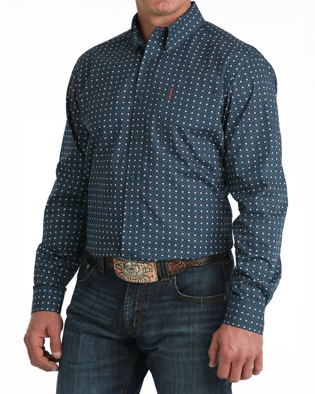 Men’s Modern Fit Button-Down Western Shirt - Image 2