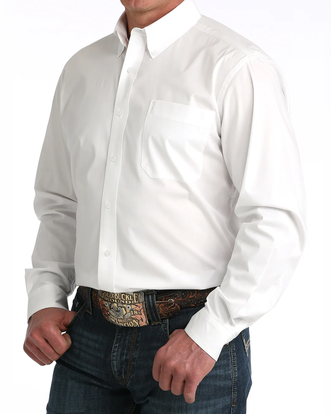 Men's Stretch Modern Fit Button-Down Western Shirt - Image 2