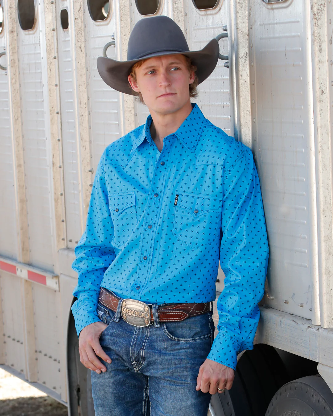 Men’s Modern Fit Snap Front Western Shirt - Image 4
