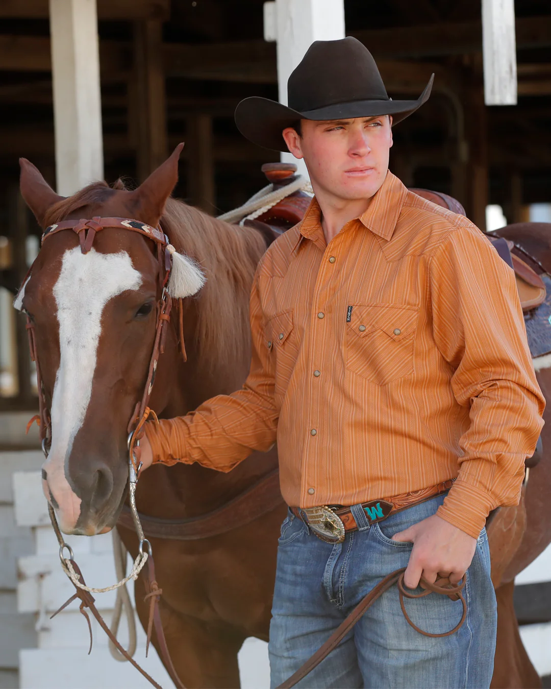 Men’s Modern Fit Snap Front Western Shirt - Image 4