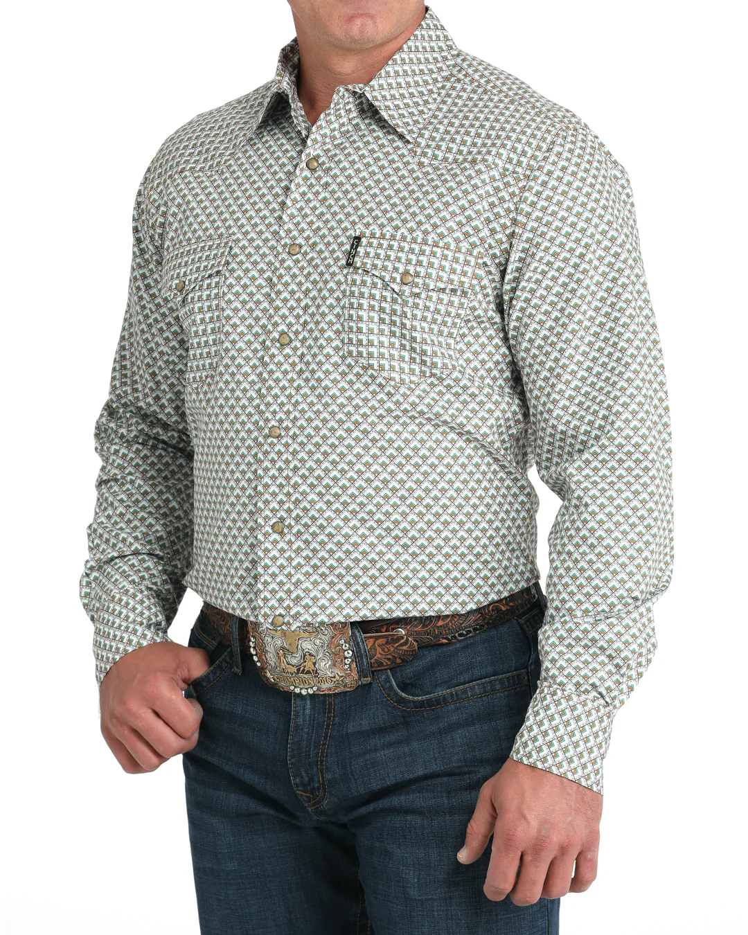 Men’s Modern Fit Snap Front Western Shirt - Image 2