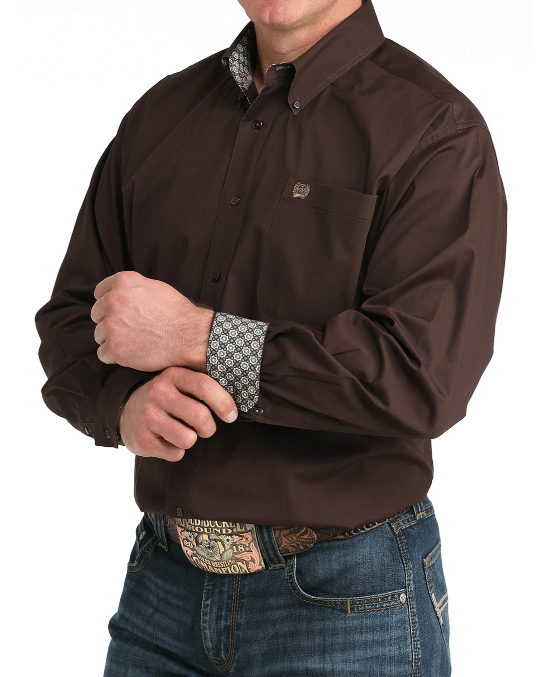 Men's Stretch Classic Fit Button-Down Western Shirt - Image 2