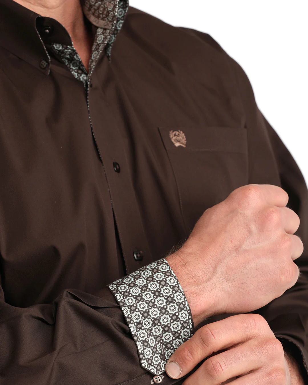 Men's Stretch Classic Fit Button-Down Western Shirt - Image 3