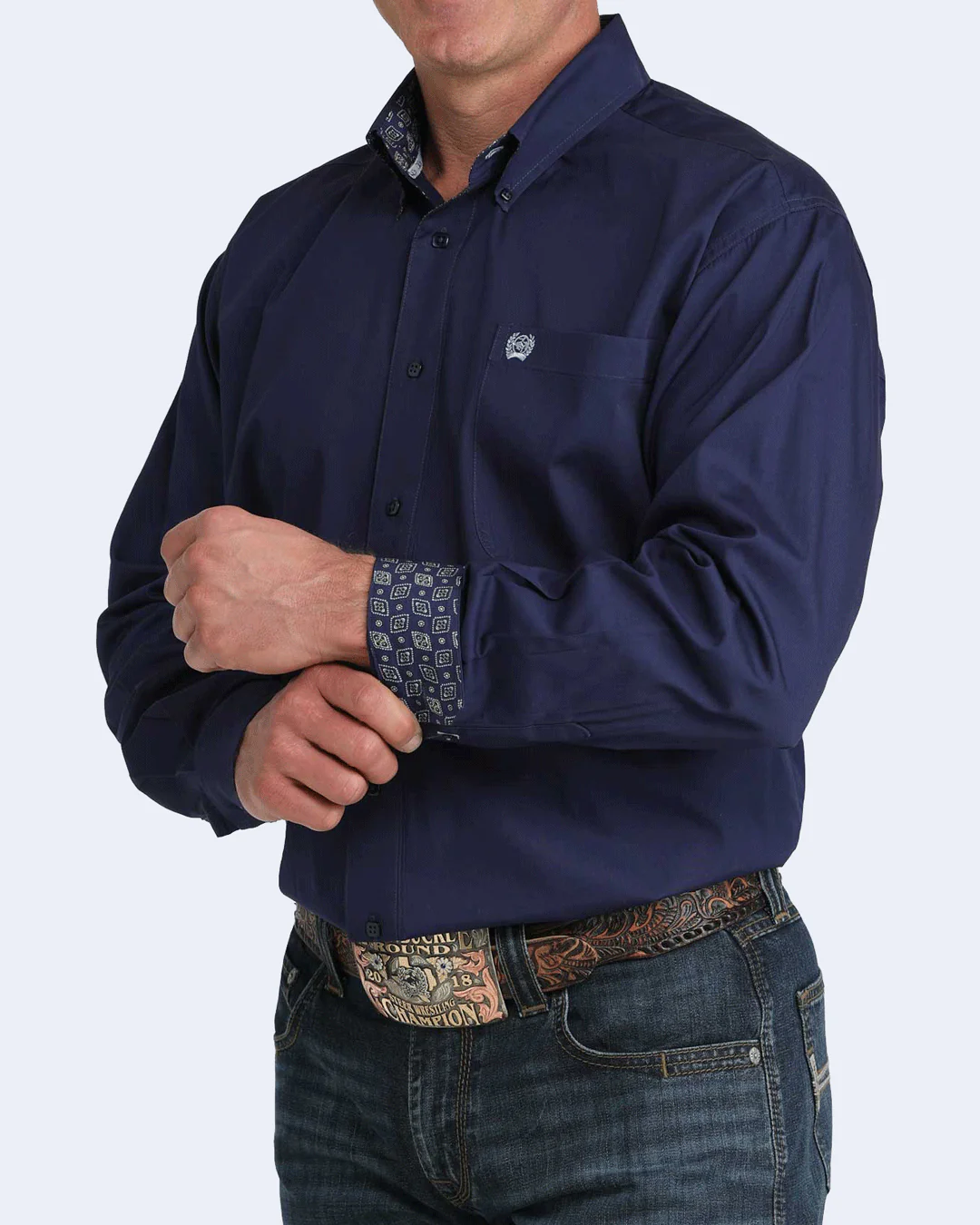 Men's Classic Fit Button-Down Western Shirt - Image 2