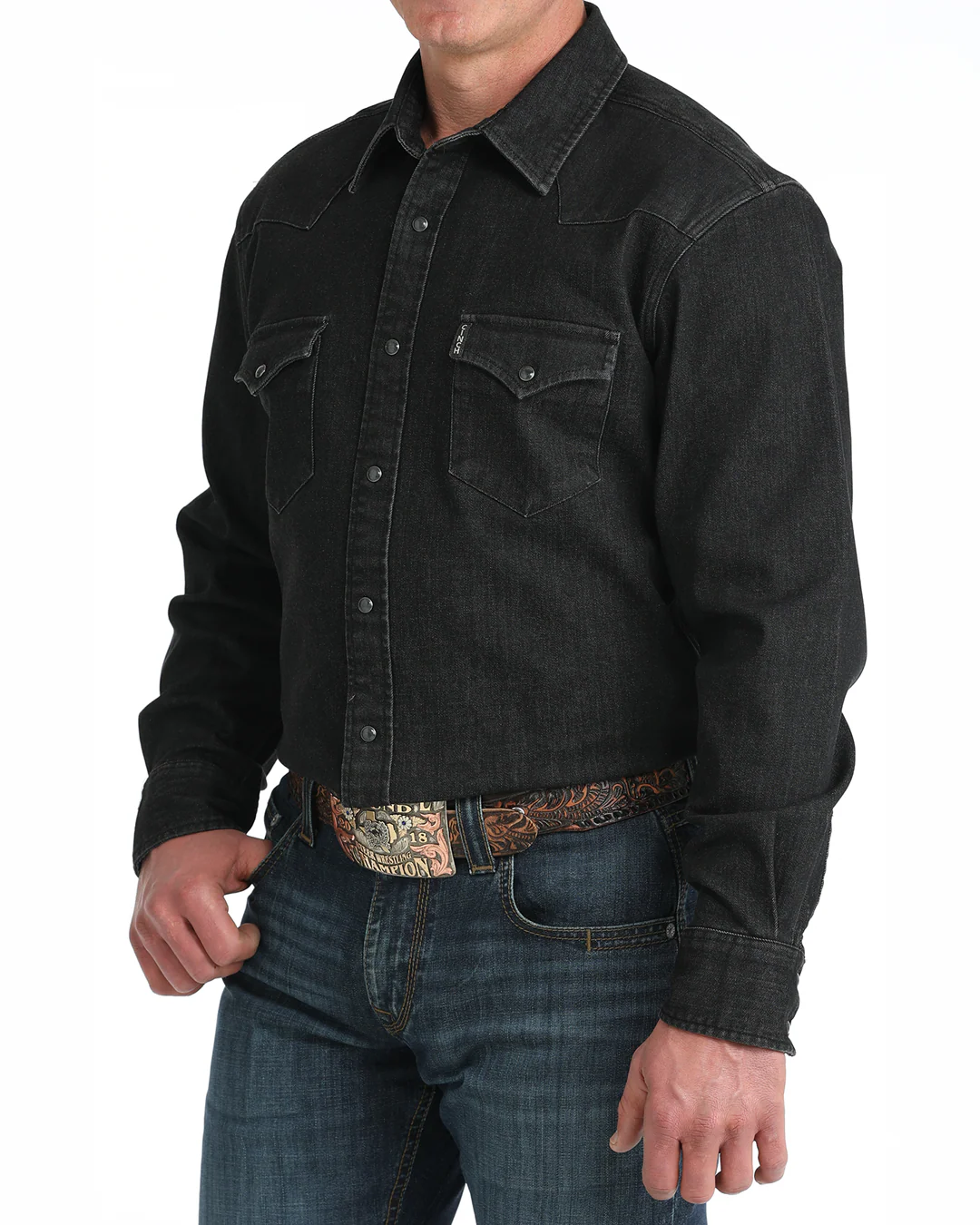 Men’s Modern Fit Snap Front Western Shirt - Image 2
