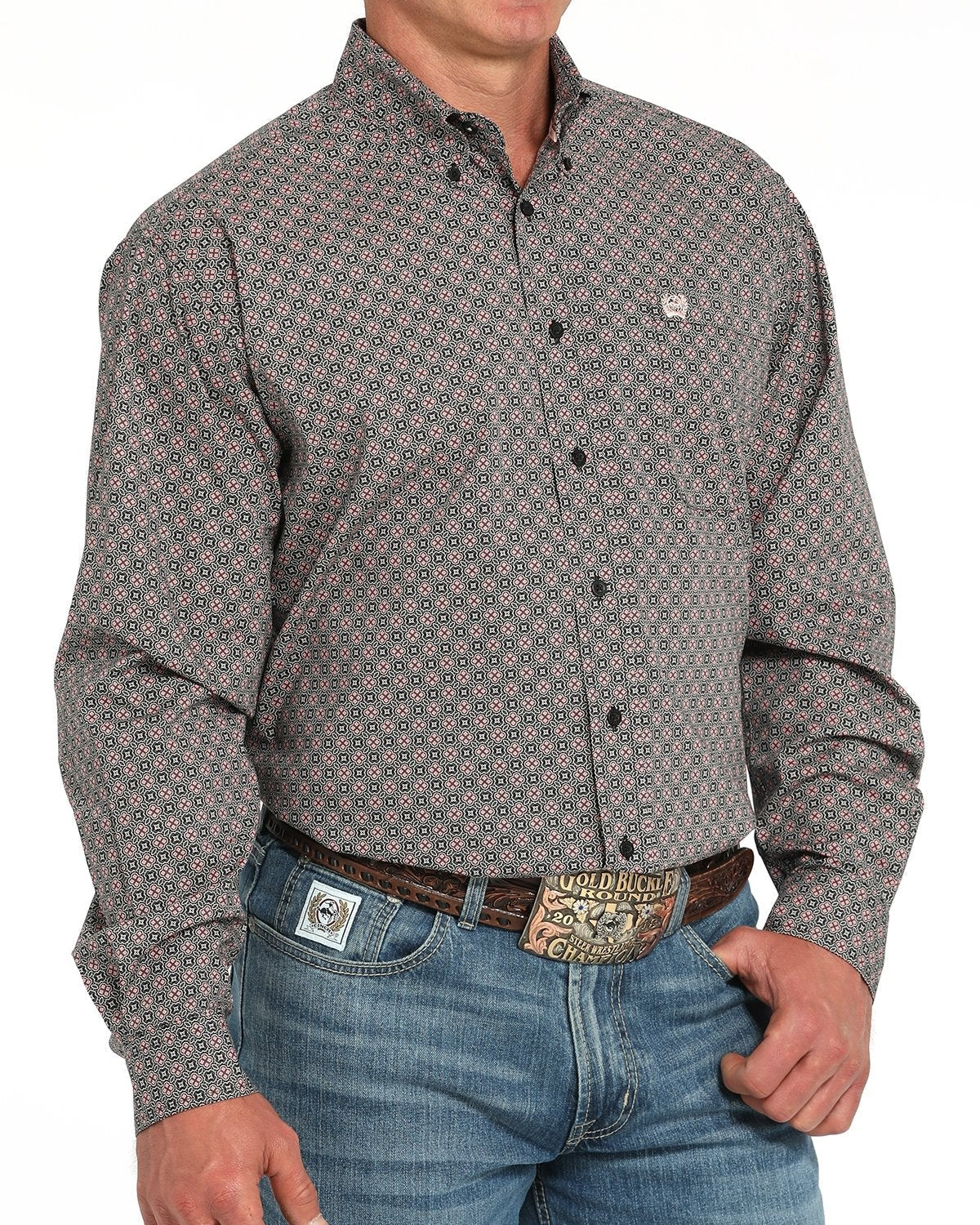 Men's Stretch Classic Fit Button-Down Western Shirt - Image 2