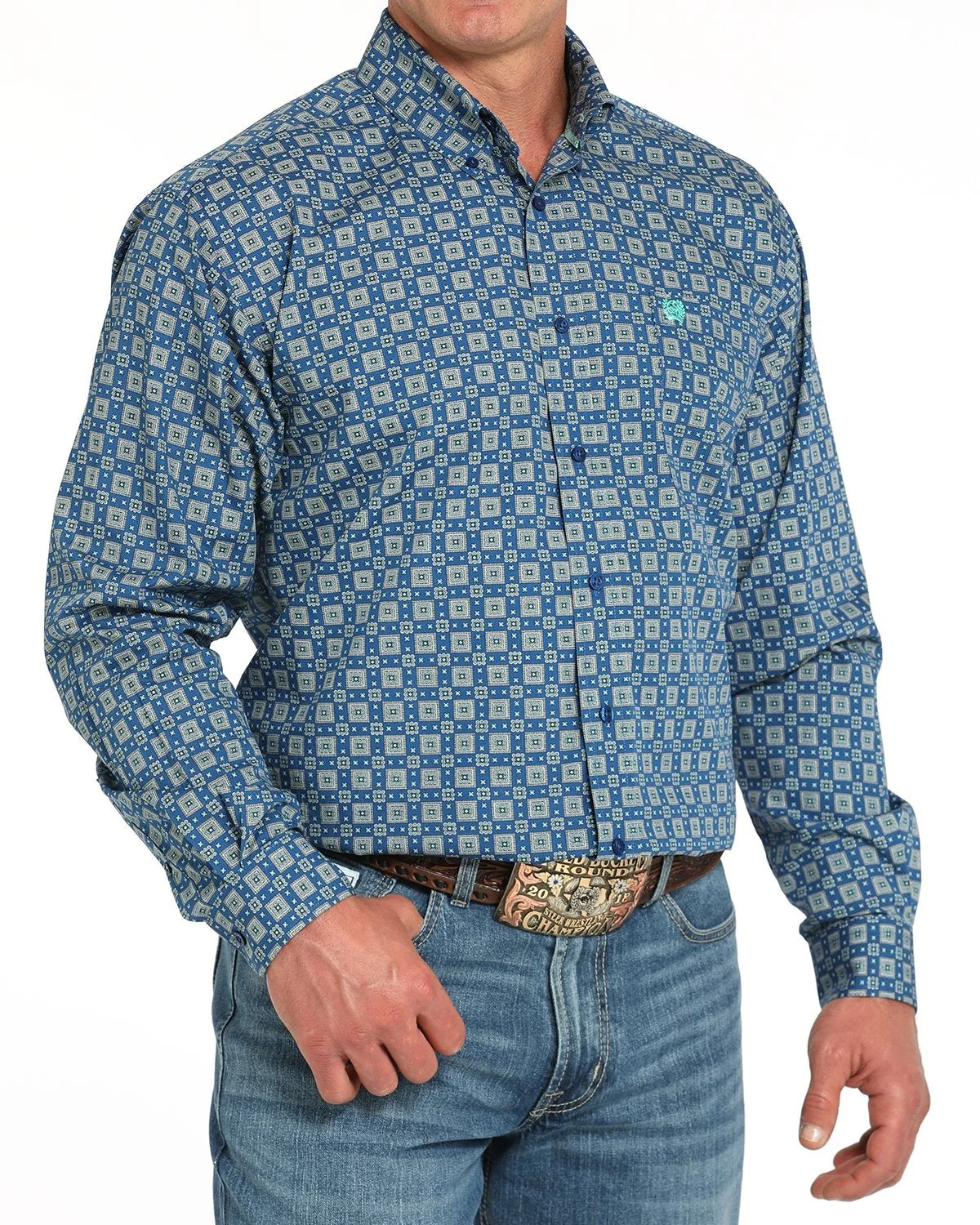 Men's Classic Fit Button-Down Western Shirt - Image 2