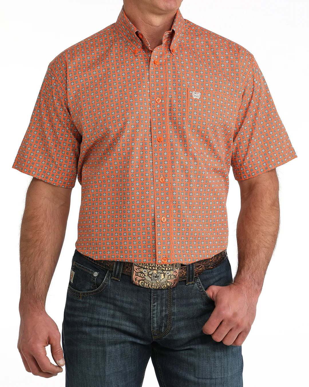 Men's Classic Fit Button-Down Western Shirt