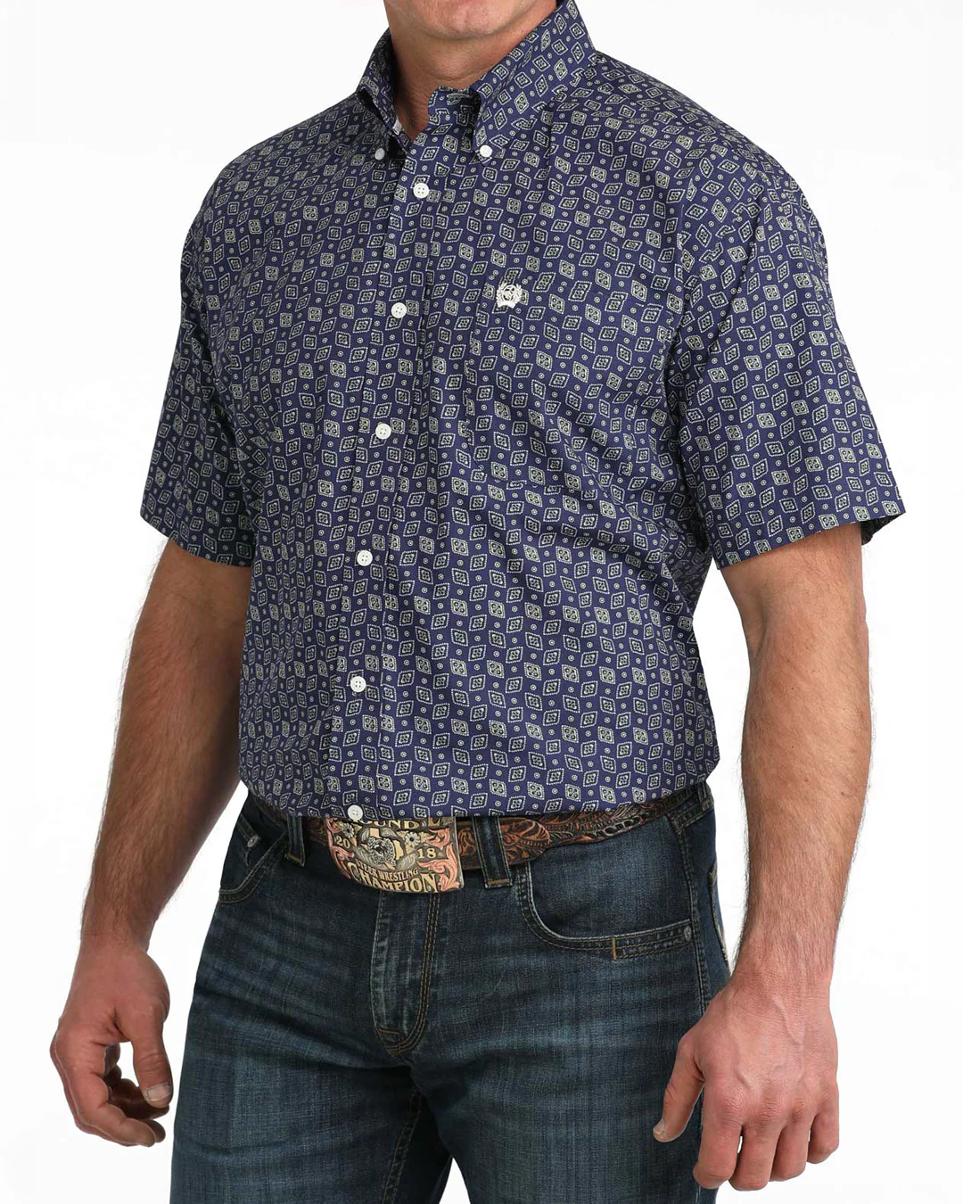 Men's Classic Fit Button-Down Western Shirt - Image 2