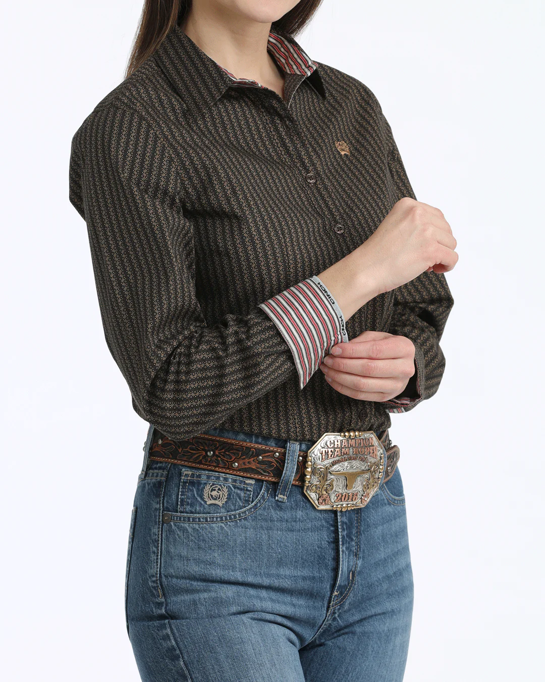 Women’s Arena Fit Button-Down Western Shirt - Image 2